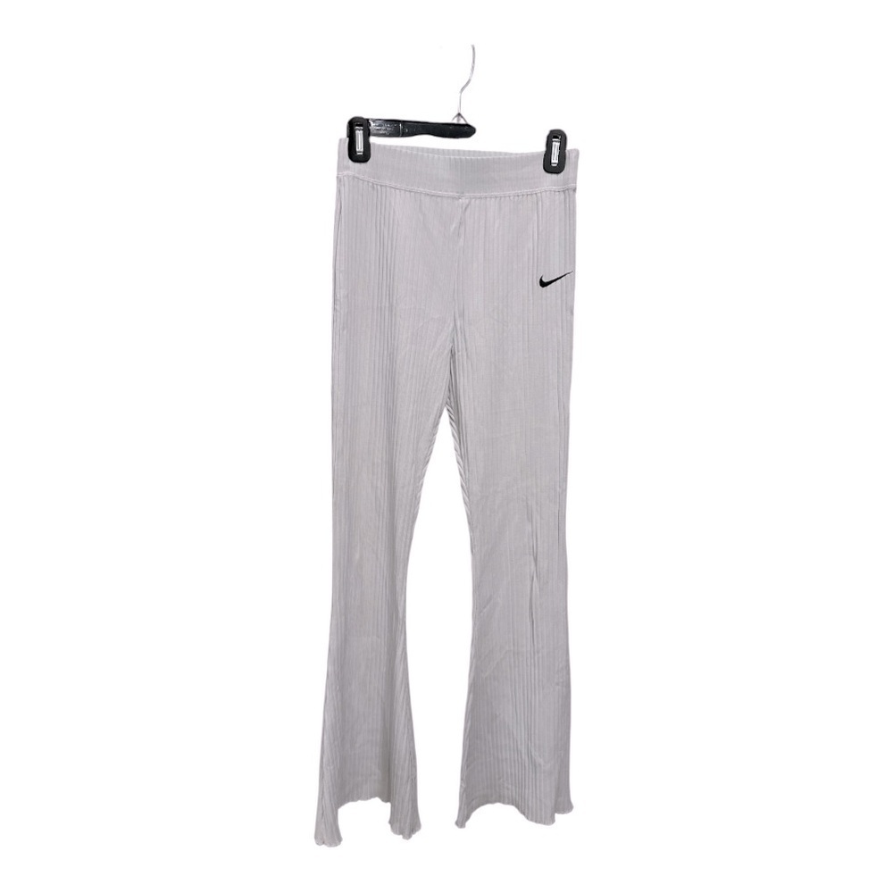 Nike Women's Sportswear High Waisted Ribbed Jersey Pants Ligtht Gray Small - Picture 4 of 10